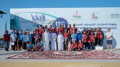 "الحمرية" يتصدر الجولة الختامية لبطولة الإمارات للتجديف الحديث