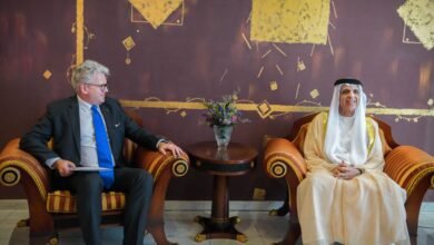 سعود بن صقر يستقبل سفير إستونيا