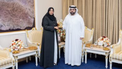 ولي عهد الفجيرة يلتقي الدكتورة أميرة الأهبش الفائزة بجائزة ”الشارقة للتفوق والتميز التربوي“