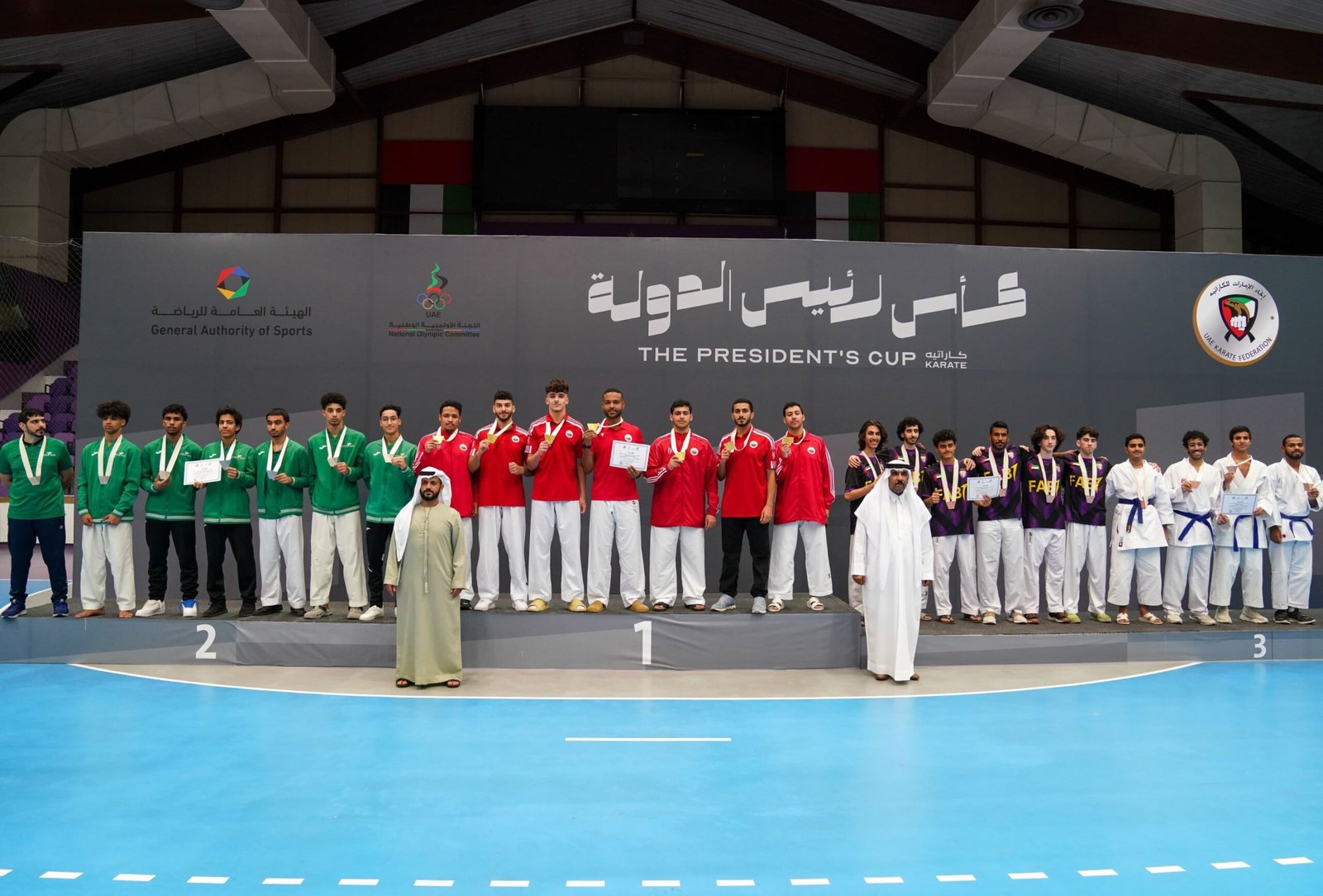 "الشارقة الرياضي" يتوج بطلا لكأس رئيس الدولة للكاراتيه