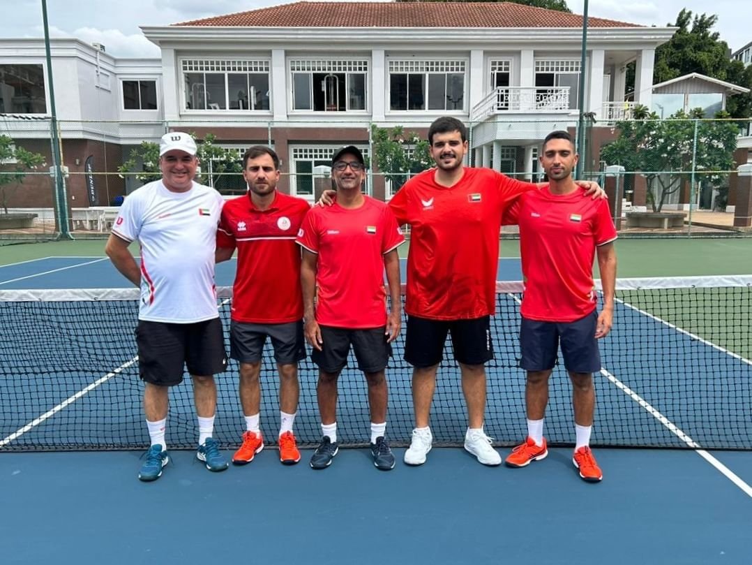 5 لاعبين يمثلون الإمارات في كأس ديفيز للتنس بكمبوديا