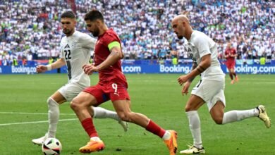 تعادل سلوفينيا وصربيا في الجولة الثانية من بطولة أمم أوروبا