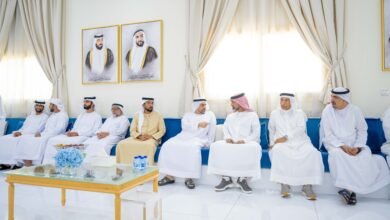 عمار بن حميد يعزي في وفاة عبدالله محمد بوشهاب السويدي