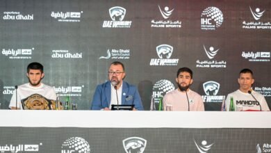 56 مصارعًا ومصارعة يشاركون في النسختين الدولية والعربية لمحاربي الإمارات للفنون القتالية