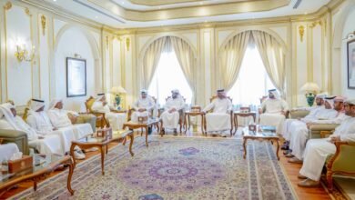 عمار النعيمي يستقبل نجوم الكرة المشاركين في بطولة "كواترو للأكاديميات الخليجية"