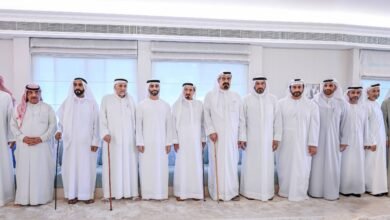 حاكم عجمان وولي عهده يحضران حفل عقد قران الشيخ عمر بن عبدالعزيز النعيمي