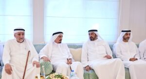 حاكم عجمان وولي عهده يحضران حفل عقد قران الشيخ عمر بن عبدالعزيز النعيمي
