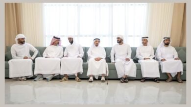 حاكم عجمان وولي عهده يقدمان واجب العزاء في شهيدي الوطن ناصر البلوشي وعبد العزيز الطنيجي