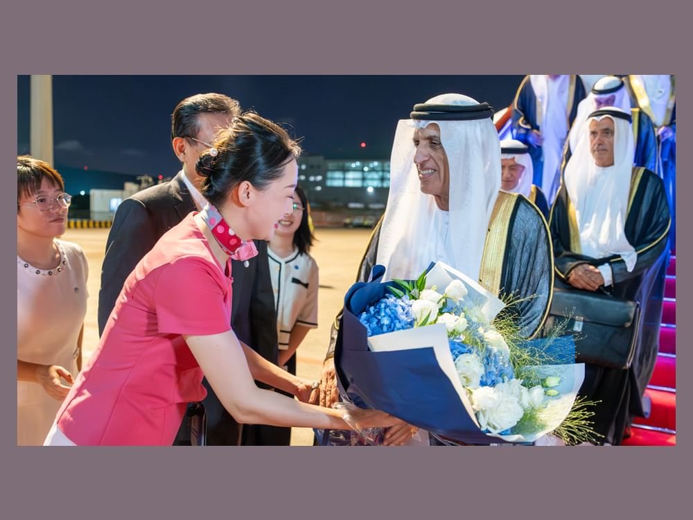 حاكم رأس الخيمة يصل إلى مدينة شيامين لحضور "معرض الصين الدولي للاستثمار والتجارة" 1 حاكم رأس الخيمة يصل إلى مدينة شيامين لحضور "معرض الصين الدولي للاستثمار والتجارة"