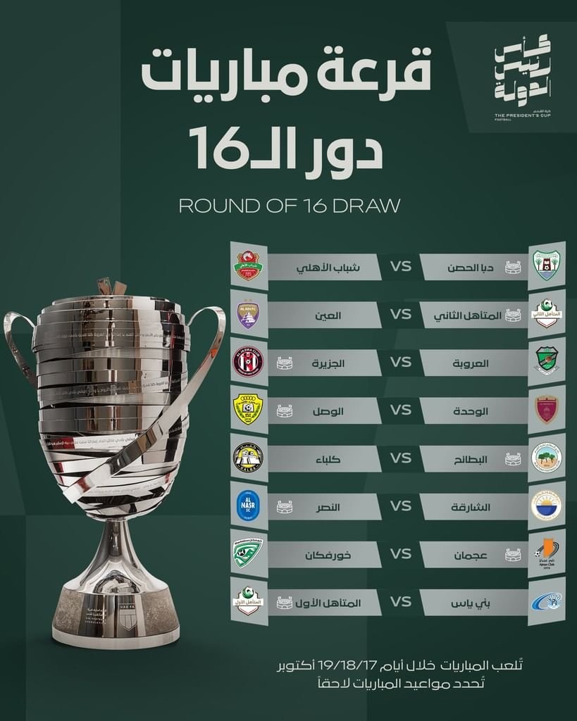 اتحاد الكرة يجري قرعة دور الـ 16 لكأس رئيس الدولة