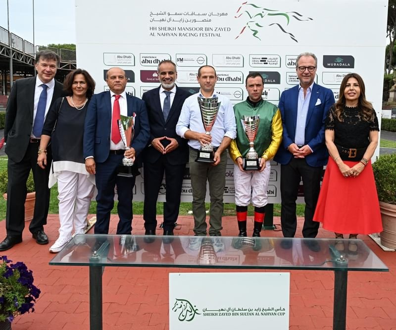 الجواد "ديفينو" والمهر "فلومنزيف" بطلا كأسي زايد وفاطمة بنت مبارك في إيطاليا