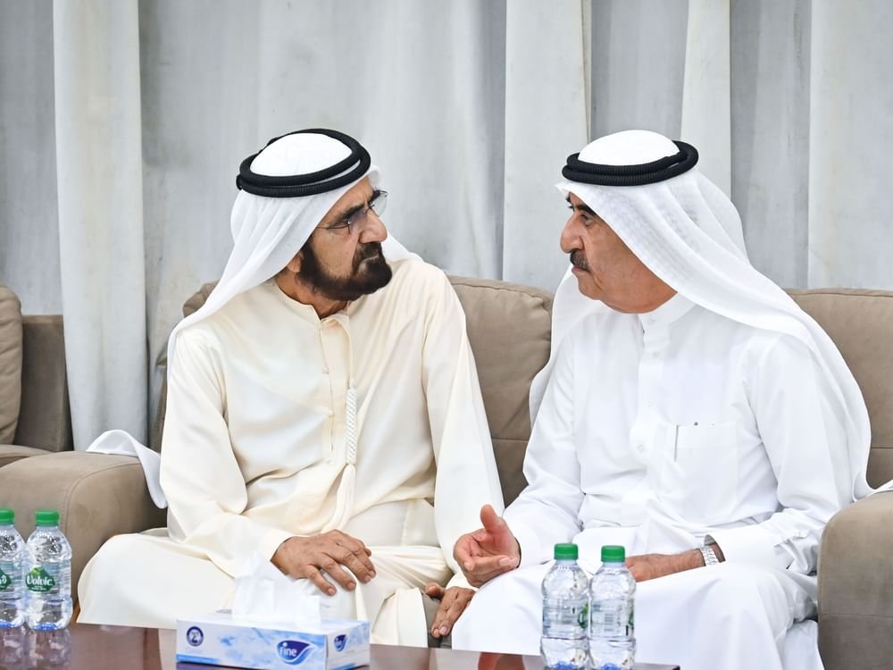 محمد بن راشد يعزي سعود المعلا في وفاة عبدالله بن أحمد المعلا 1 محمد بن راشد يعزي سعود المعلا في وفاة عبدالله بن أحمد المعلا
