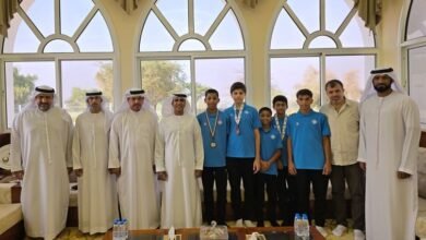 سالم بن سلطان القاسمي يكرم فريق أشبال الدرجات بنادي التعاون