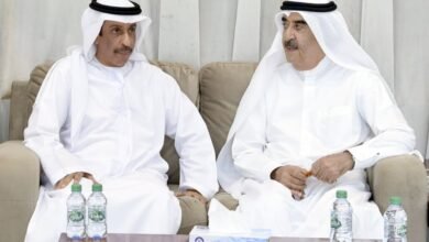 حاكم أم القيوين يتقبل تعازي القائد العام لشرطة عجمان في وفاة عبدالله بن أحمد المعلا