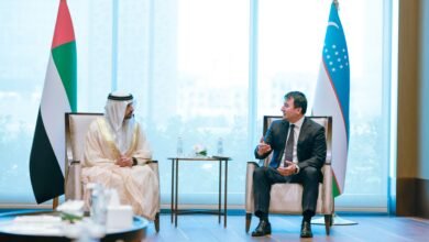 حمدان بن محمد يستعرض مع نائب رئيس وزراء أوزبكستان تطور العلاقات الإماراتية الأوزبكية وسبل تعزيزها
