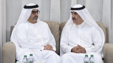 حاكم أم القيوين يتقبل تعازي حامد بن زايد في وفاة عبدالله بن أحمد المعلا