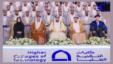 محمد الشرقي يشهد حفل تخريج 374 طالبًا وطالبة من كليات التقنية العليا بالفجيرة