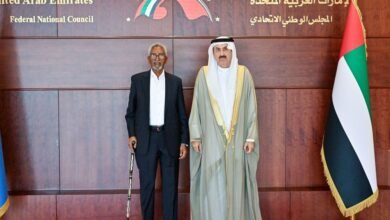 صقر غباش يبحث علاقات التعاون البرلماني مع رئيس مجلس الشيوخ في جمهورية الصومال