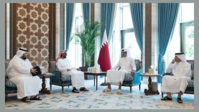 أمير قطر يستقبل طحنون بن زايد