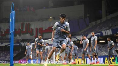 الأبيض يواجه منتخب كوريا الشمالية على استاد هزاع بن زايد