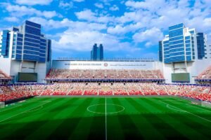 استاد محمد بن زايد يستضيف مواجهة الأبيض مع قيرغيزستان