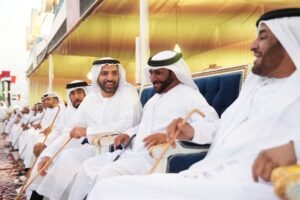 ولي عهد رأس الخيمة يحضر أفراح بن عايش والوشاحي