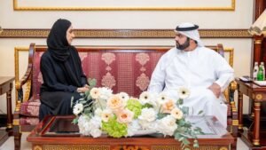 ولي عهد الفجيرة يلتقي الدكتورة ابتسام المزروعي