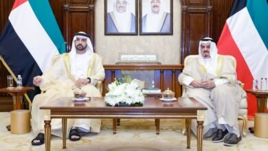 حمدان بن محمد يلتقي رئيس مجلس الوزراء الكويتي .. ويبحثان التعاون الثنائي ومقومات الارتقاء به في شتى المجالات