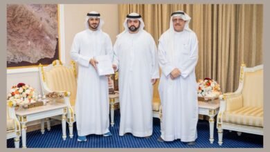 محمد الشرقي يستقبل ناصر الشامسي الحاصل على الدكتوراة في علم الجينيوم العصبي