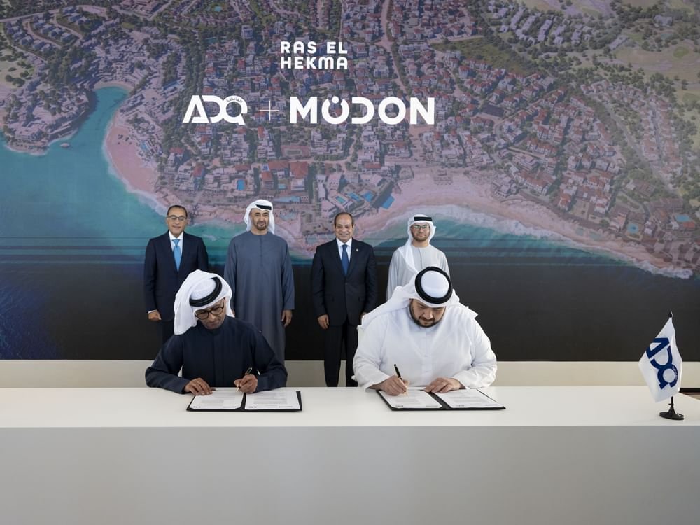 بحضور رئيس الدولة والرئيس المصري..."أبوظبي التنموية القابضة" تعين "مدن" مطوراً رئيسياً لمشروع "رأس الحكمة"