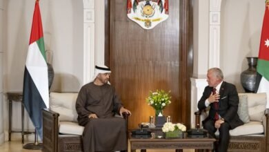 رئيس الدولة وملك الأردن يبحثان في عمان علاقات البلدين والتطورات الإقليمية