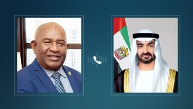 رئيس الدولة يتلقى اتصالاً هاتفياً من رئيس القمر المتحدة