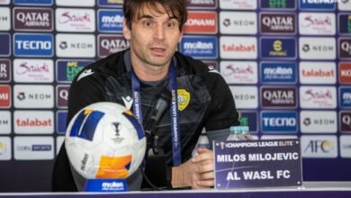 مدرب الوصل : جاهزون لمواجهة الغرافة القطري غداً في دوري أبطال آسيا للنخبة