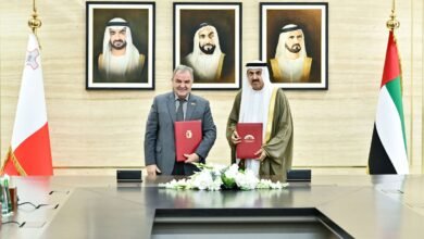 وقعا اتفاقية تعاون.. صقر غباش ورئيس مجلس النواب المالطي يبحثان التعاون البرلماني