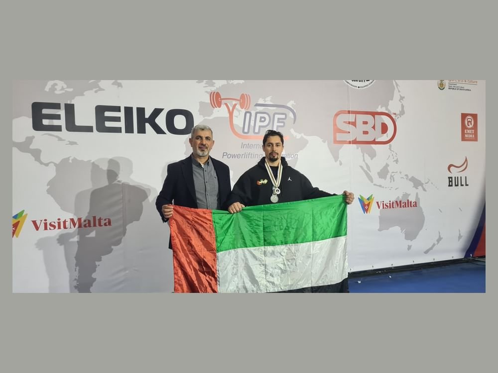 فيصل الزعابي يحرز فضية بطولة العالم للقوة البدنية بجنوب أفريقيا