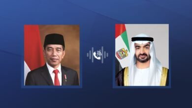 رئيس الدولة يتلقى اتصالاً هاتفياً من الرئيس الإندونيسي