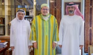 حميد بن راشد يستقبل القارئ عمر القزابري ضيف برنامج "المسجد العامر" في عجمان