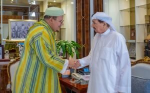 حميد بن راشد يستقبل القارئ عمر القزابري ضيف برنامج "المسجد العامر" في عجمان