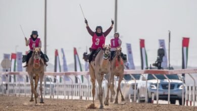 إماراتية تتوج بالصدارة في رحلة الهجن ضمن مهرجان الشيخ زايد