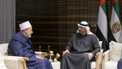 رئيس الدولة يستقبل شيخ الأزهر في إطار زيارته إلى أذربيجان