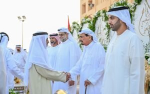 حاكم عجمان والشيوخ يحضرون أفراح النعيمي والمعلا