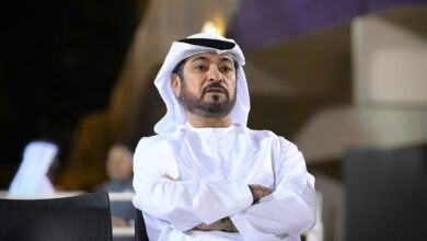 حمدان بن مبارك يشهد تدريبات المنتخب الوطني لكرة القدم في أبوظبي