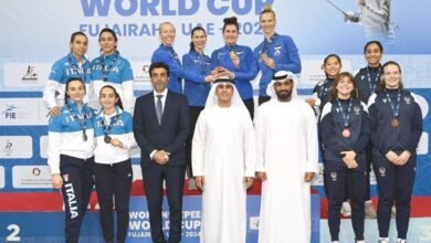 أستونيا تحرز كأس العالم لمبارزة السيدات بالفجيرة