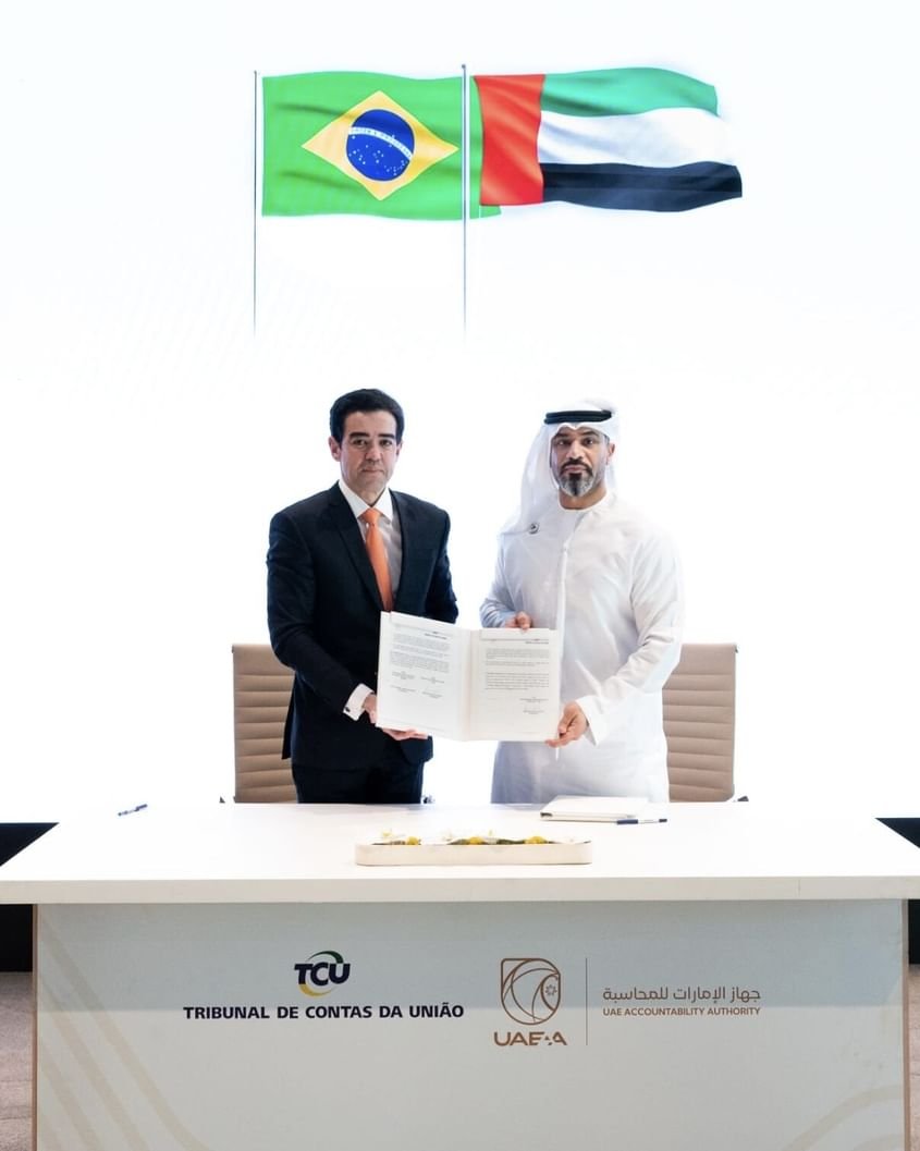 جهاز الإمارات للمحاسبة يوقع مذكرة تفاهم مع محكمة الحسابات الاتحادية البرازيلية