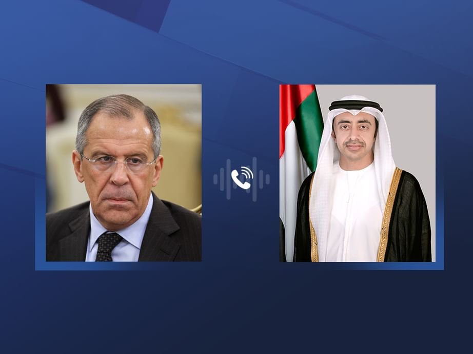 عبدالله بن زايد يبحث مع وزير خارجية روسيا التطورات في سوريا