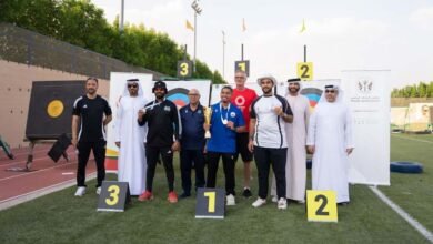 تتويج الفائزين ببطولة الشارقة الرياضي للقوس والسهم