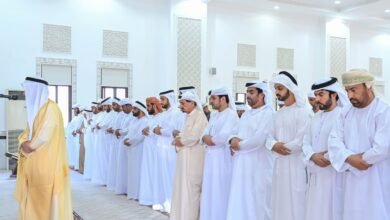 حاكم عجمان يؤدي صلاة الاستسقاء