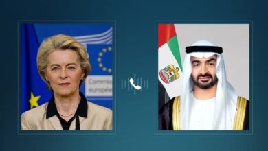 رئيس الدولة ورئيسة المفوضية الأوروبية يبحثان هاتفياً التطورات الإقليمية