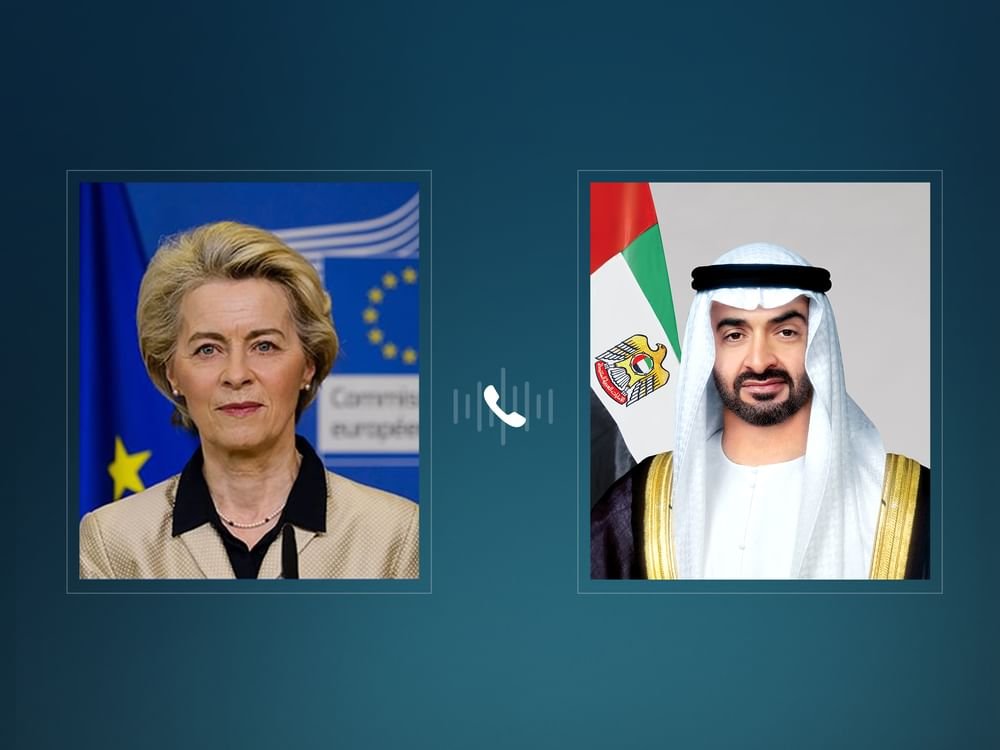 رئيس الدولة ورئيسة المفوضية الأوروبية يبحثان هاتفياً التطورات الإقليمية