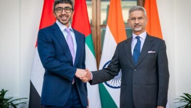 عبدالله بن زايد ووزير خارجية الهند يترأسان الدورة الـ 15 للجنة المشتركة